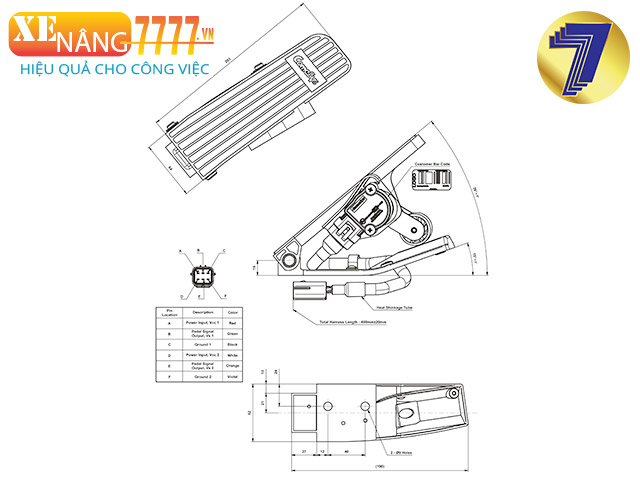 Chân gas xe nâng