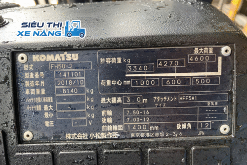Mã lỗi xe nâng Komatsu CA429