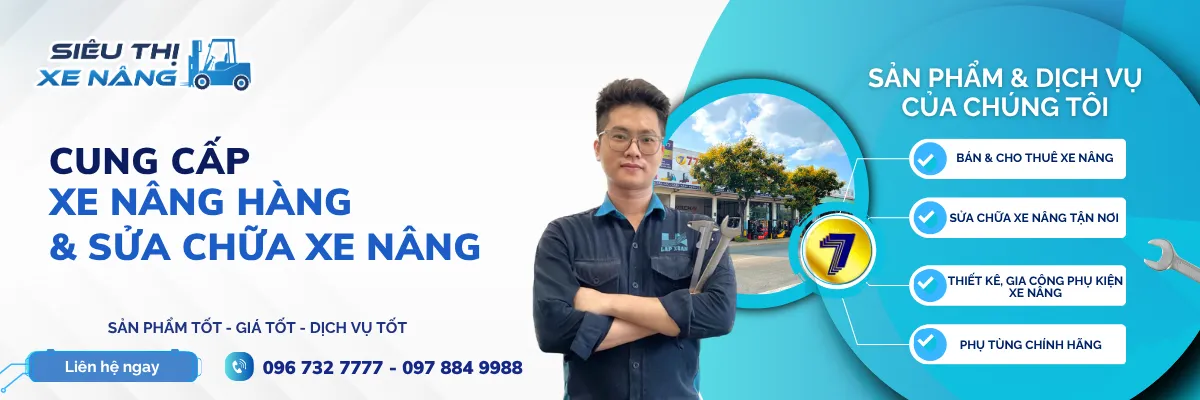 Banner Xe Nâng Hàng Nhật, cung cấp dịch vụ sửa chữa, cho thuê, phụ tùng, phụ kiện xe nâng Nhật Bản