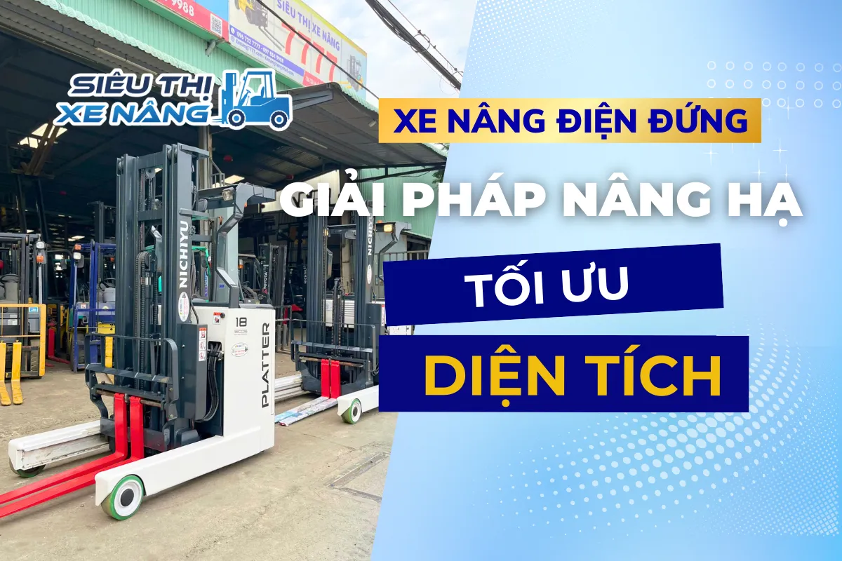 xe nâng điện đứng nhật bãi bìa