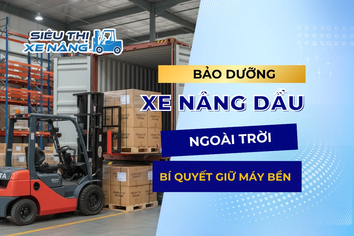 Bảo dưỡng xe nâng dầu bìa