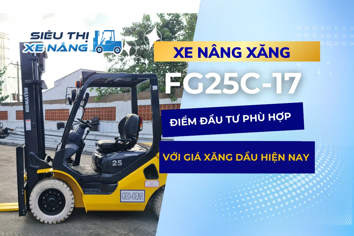 Xe nâng xăng FG25C-17 - Điểm đầu tư khá phù hợp so với giá xăng dầu hiện nay BÌA